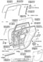 Diagram REAR DOOR PANEL & GLASS for your 1995 TOYOTA AVALON