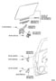 Diagram REAR DOOR WINDOW REGULATOR & HINGE for your 2012 TOYOTA AVALON Limited Sedan