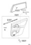 Diagram REAR DOOR PANEL & GLASS for your 2013 TOYOTA HIGHLANDER Hybrid Limited