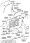 Diagram FRONT DOOR PANEL & GLASS for your 2011 TOYOTA CAMRY