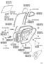 Diagram REAR DOOR PANEL & GLASS for your 2001 TOYOTA AVALON