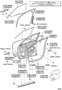 Diagram FRONT DOOR PANEL & GLASS for your TOYOTA HIGHLANDER