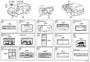 Diagram CAUTION PLATE (EXTERIOR & INTERIOR) for your 2024 TOYOTA HIGHLANDER