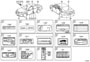 Diagram CAUTION PLATE (EXTERIOR & INTERIOR) for your 2024 TOYOTA HIGHLANDER