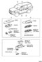 Diagram ARMREST & VISOR for your 1990 TOYOTA COROLLA GTS 1600CC 20-VALVE DOHC EFI, MANUAL , 5-SPEED