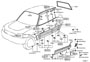 Diagram MOULDING for your 2001 TOYOTA MR2 SPYDER