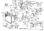 Diagram RADIATOR & WATER OUTLET for your 2003 TOYOTA COROLLA SEDAN, LE 1800CC 16-VALVE DOHC EFI, AUTOMATIC  4-SPEED