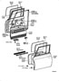Diagram FRONT DOOR PANEL & GLASS for your 1974 TOYOTA
