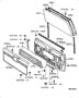 Diagram BACK DOOR PANEL & GLASS for your 1998 TOYOTA AVALON