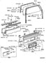 Diagram BACK DOOR PANEL & GLASS for your 1998 TOYOTA AVALON