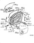 Diagram FRONT DOOR PANEL & GLASS for your 2010 TOYOTA AVALON XL