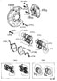 Image of Brake. Clip. Spring. Retainer. Pads.  4 Piston Caliper. A Clip. image for your 2022 TOYOTA TACOMA SR5 Crew Cab Pickup Fleetside 2.7L 4WD