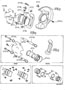 Diagram FRONT DISC BRAKE CALIPER & DUST COVER for your 2016 TOYOTA TACOMA TRD Off-Road Extended Cab Pickup Fleetside 3.5L M/T RWD