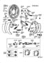 Diagram REAR DRUM BRAKE WHEEL CYLINDER & BACKING PLATE for your 2001 TOYOTA TUNDRA DELUXE