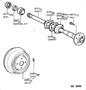 Diagram REAR AXLE SHAFT & HUB for your 1991 TOYOTA 4RUNNER TRUCK, DELUXE 2400CC EFI, AUTOMATIC  4-SPEED COLUMN SHIFT