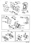 Diagram FRONT DISC BRAKE CALIPER & DUST COVER for your 2002 TOYOTA CAMRY LE 2400CC 16-VALVE DOHC EFI, MANUAL , 5-SPEED