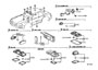 Diagram INTERIOR LAMP for your 2003 TOYOTA COROLLA SEDAN, LE 1800CC 16-VALVE DOHC EFI, AUTOMATIC  4-SPEED