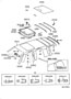ROOF HEADLINING & SILENCER PAD Diagram