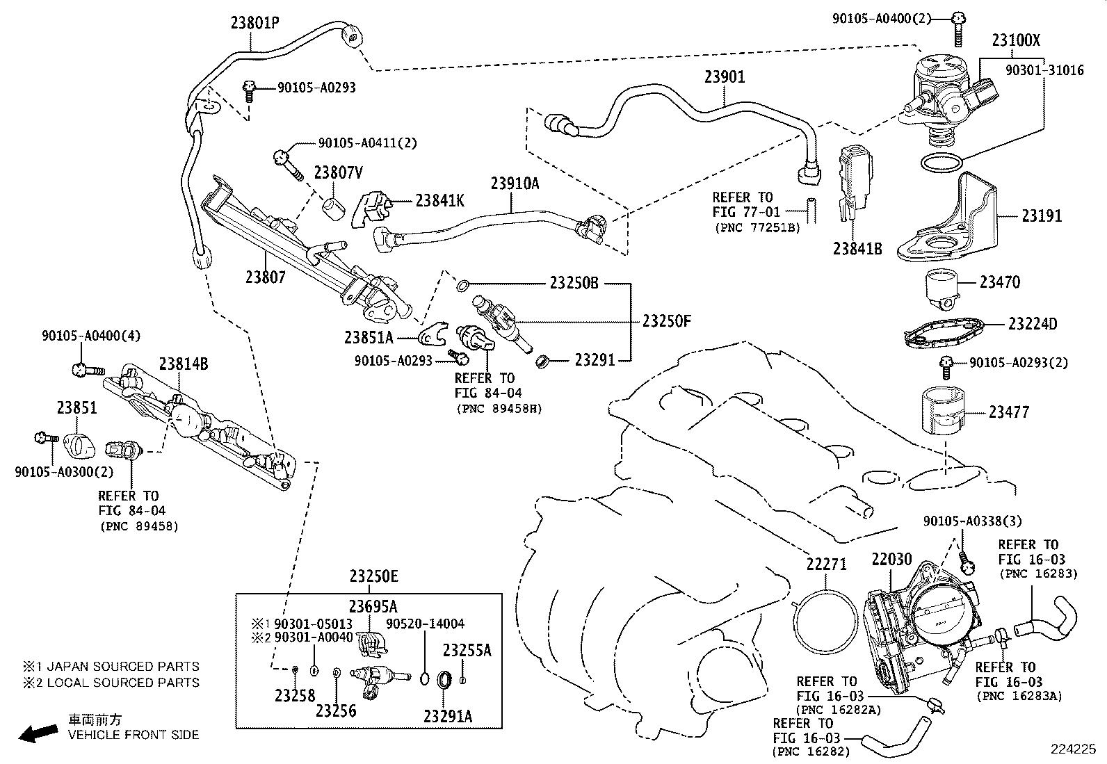 2019-lexus-gs-350-fuel-injector-mark-5-23209f001005-genuine-lexus-part