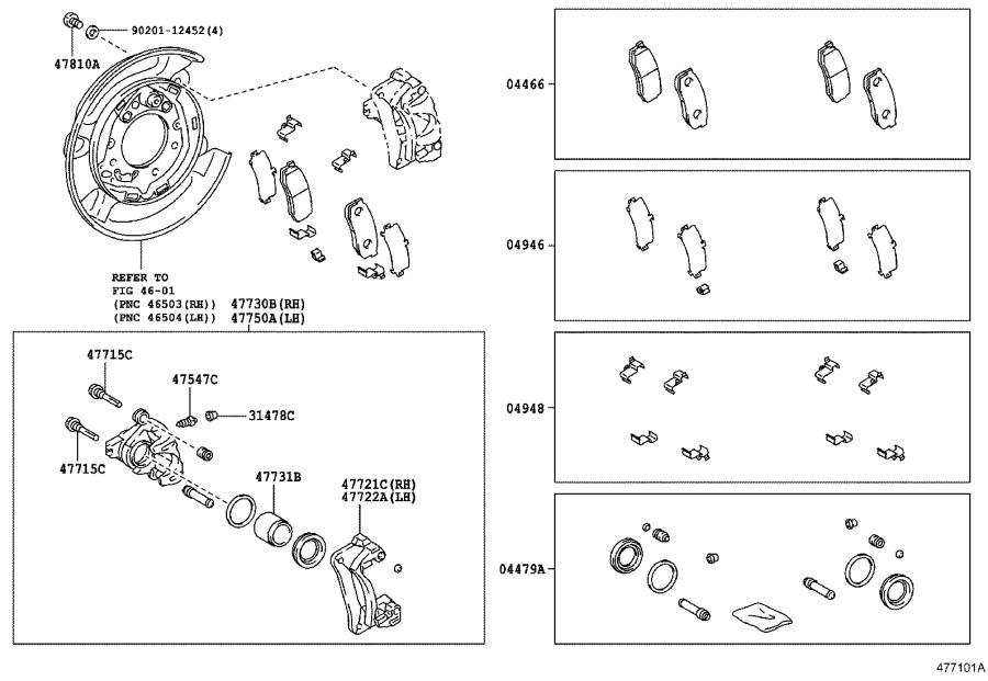 2020 Lexus GX 460 Disc Brake Pad Set (Rear). MARK, Pads, Brakes