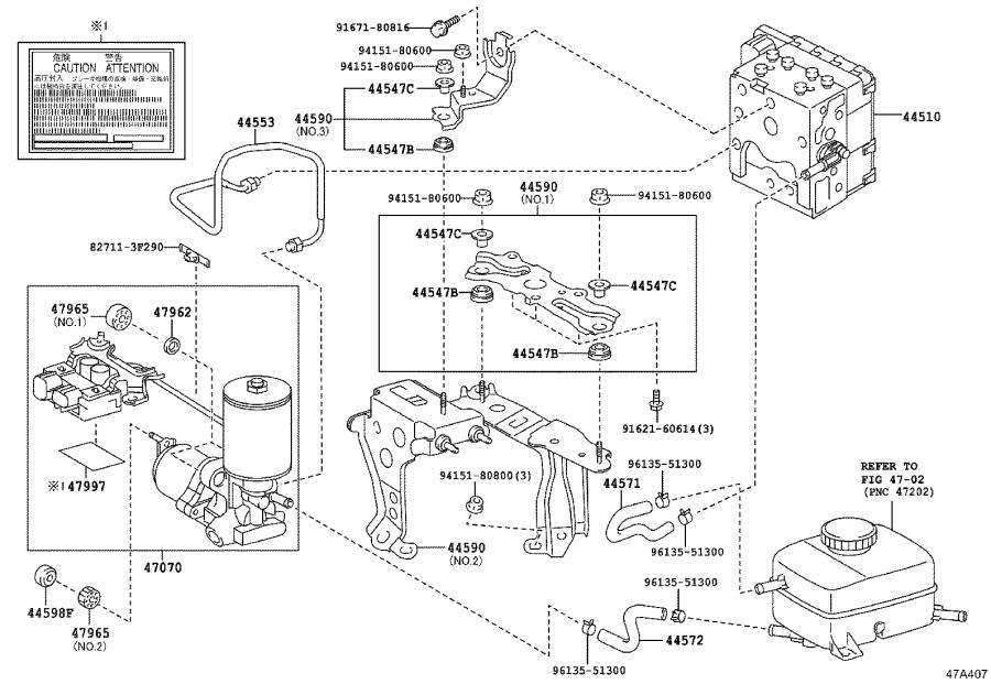 Lexus Rx 450h Actuator Assembly Brake Suspension Brakes 4405048320 Genuine Lexus Part