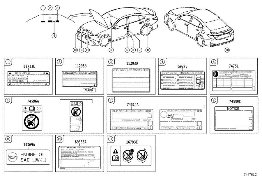 lexus-es-300h-label-clearance-warning-information-kpbd-8935647020