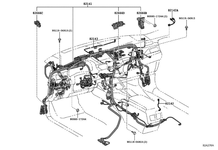 Lexus ES 350 Wire, luggage room, no. 1. Door, sonar 8218106N20