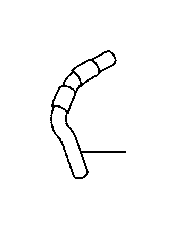 View 162640P020 HOSE,  WATER BY-PASS,  NO. 2 Full-Sized Product Image