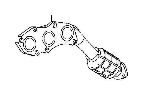 View 1714031640 Catalytic Converter with Integrated Exhaust Manifold (Right) Full-Sized Product Image