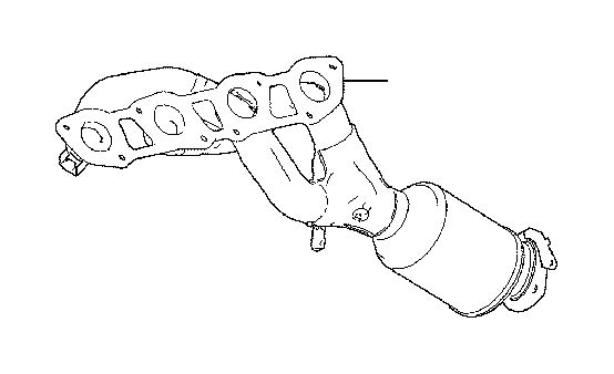 View 1710438090 Catalytic Converter with Integrated Exhaust Manifold (Right) Full-Sized Product Image