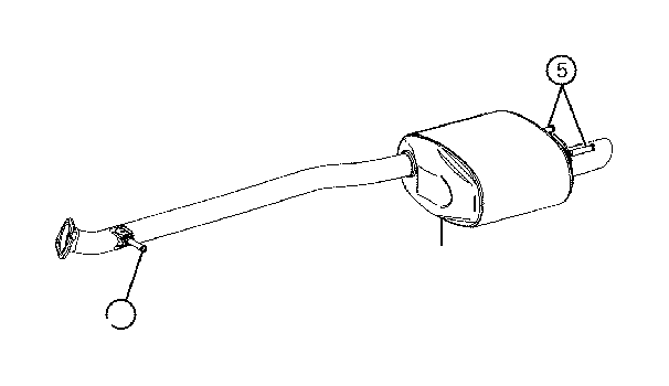 View 1744031170 Exhaust Muffler (Left) Full-Sized Product Image