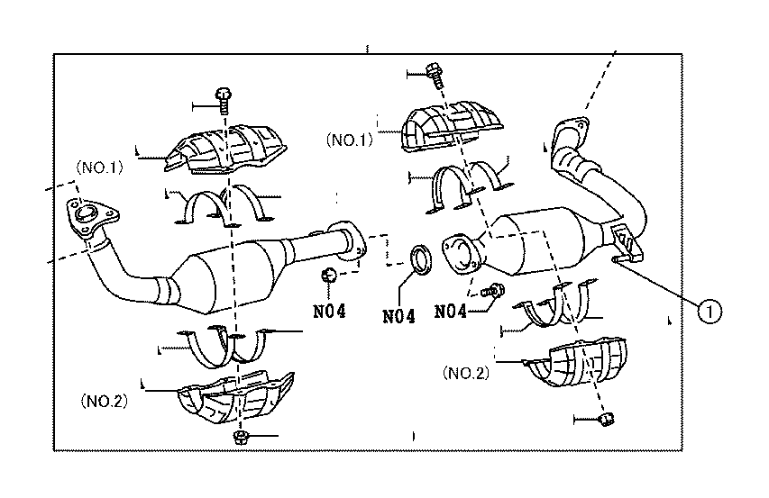 2019 toyota tundra catalytic converter front exhaust engine