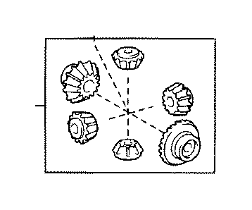 View 4103934080 Differential Pinion Gear (Front, Rear) Full-Sized Product Image