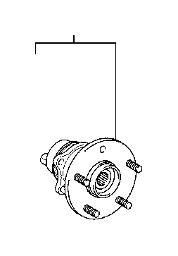 View 4245033050 Wheel Bearing and Hub (Right, Rear) Full-Sized Product Image