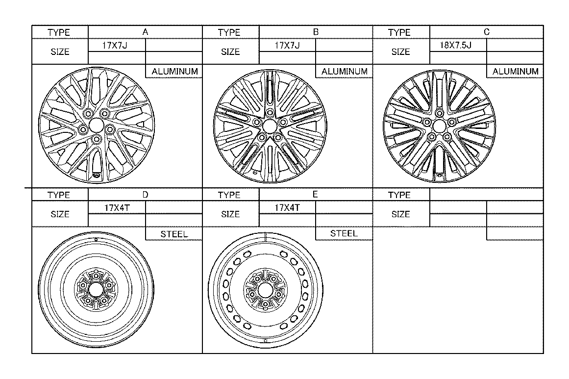 View 4261106D70 Wheel Full-Sized Product Image