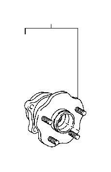 View 424100E070 Wheel Bearing and Hub (Left, Right, Rear) Full-Sized Product Image