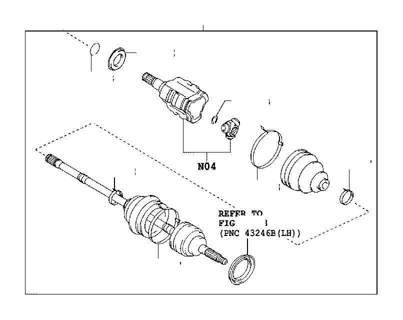 View 4342030030 CV Axle (Left, Front) Full-Sized Product Image