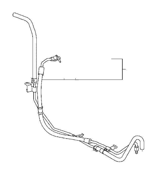 2010 Toyota Power Steering Pressure Hose. Line, Suspension