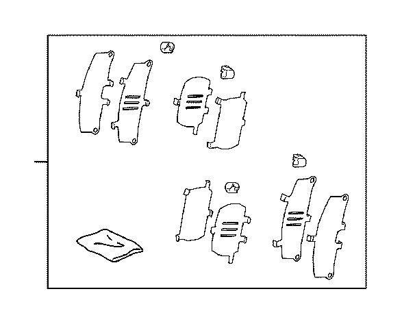 View 049450E071 Disc Brake Pad Shim Kit (Front) Full-Sized Product Image