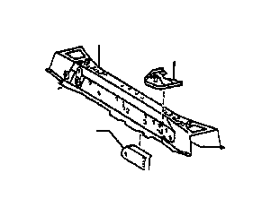 View 576630E010 Floor Pan Crossmember (Rear) Full-Sized Product Image