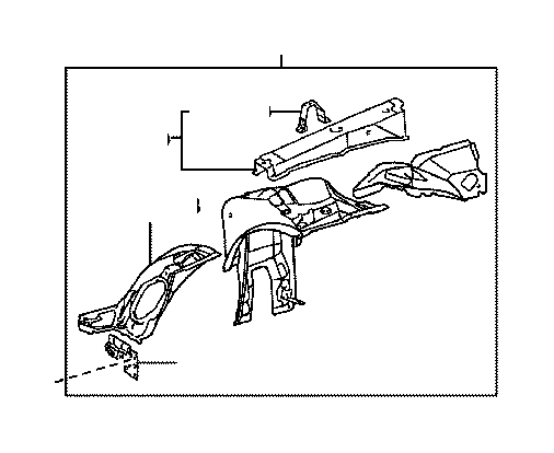 View 5370230A40 Fender Apron (Left, Front) Full-Sized Product Image
