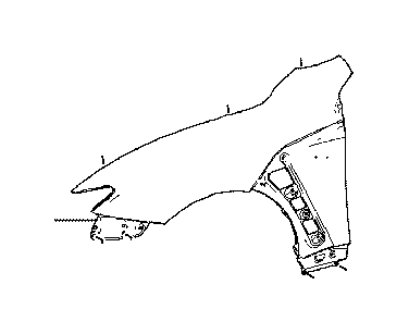 View 5381124250 Fender (Right, Front) Full-Sized Product Image
