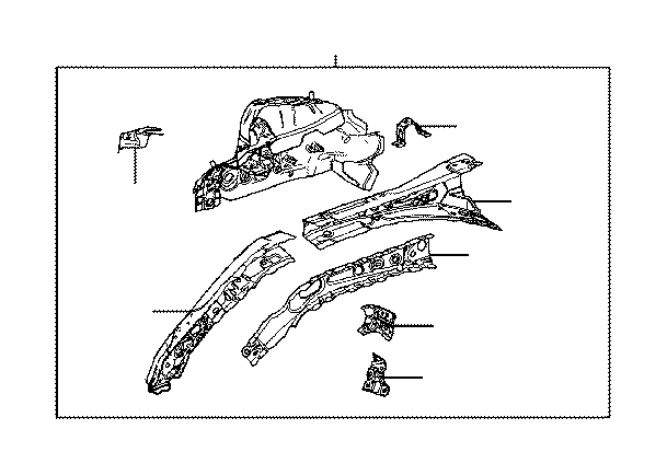 View 5373406150 Fender Rail Reinforcement (Left, Front, Lower) Full-Sized Product Image