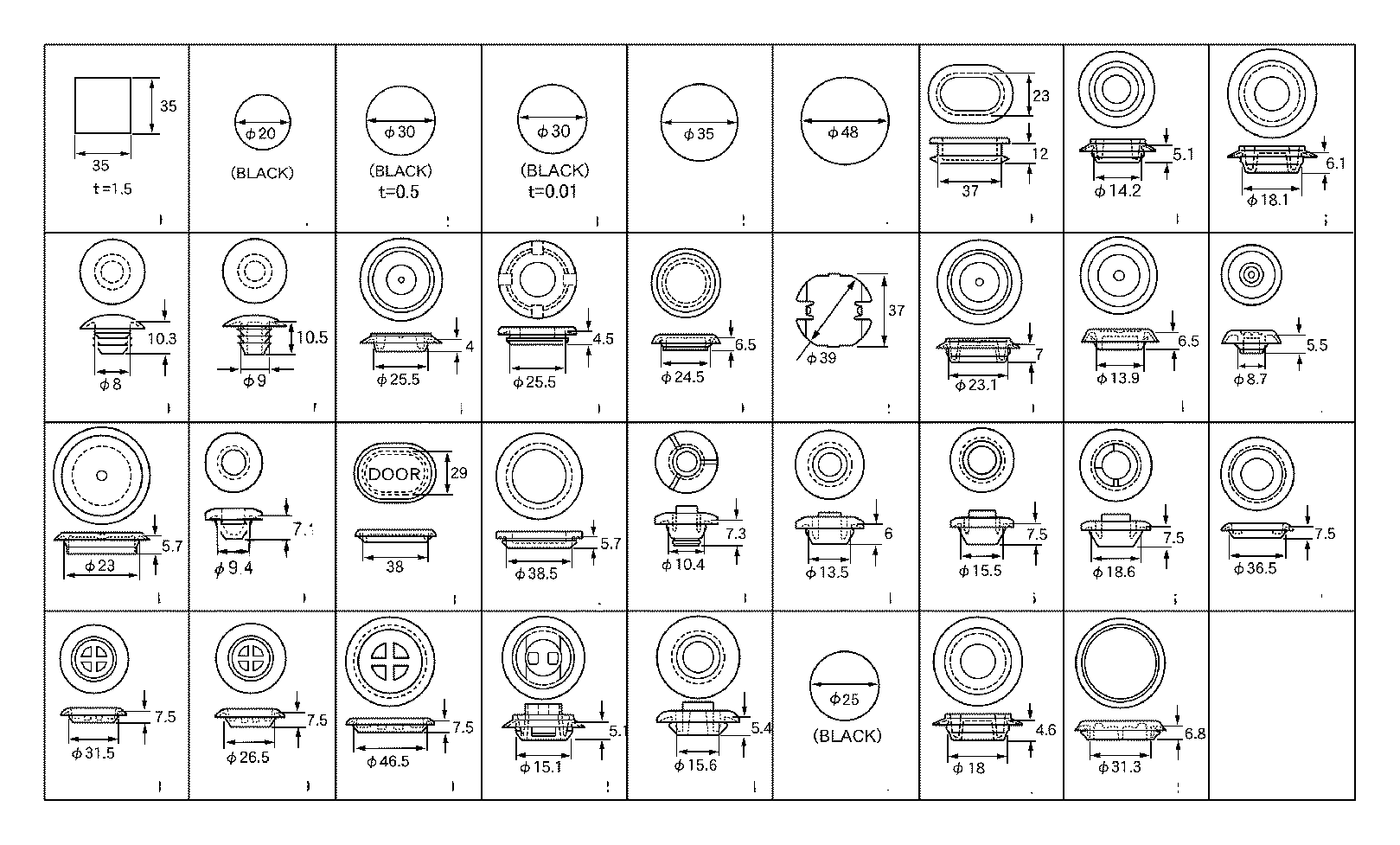 View 9095001611 PLUG,  HOLE Full-Sized Product Image