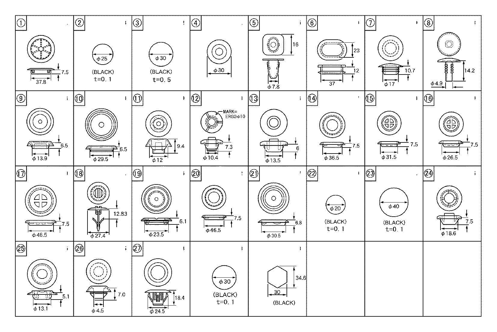 View 9095001A12 PLUG,  HOLE Full-Sized Product Image