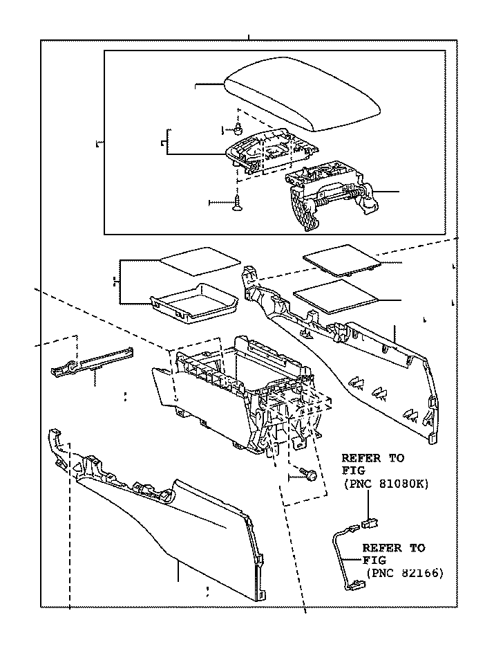 View 5881030E01C5 Seat Console Full-Sized Product Image