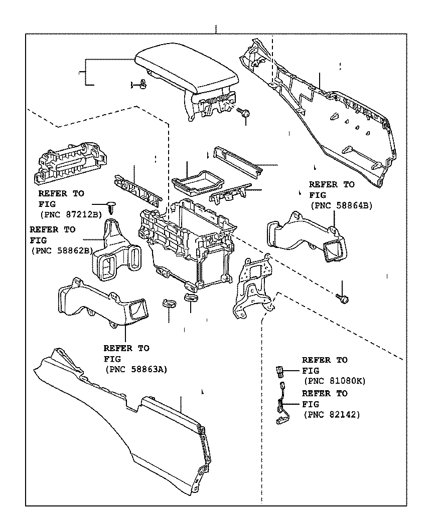 View 5821706010 PLATE,  CONSOLE BOX Full-Sized Product Image