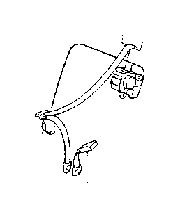 View 7330160183B1 Seat Belt Lap and Shoulder Belt (Left, Rear) Full-Sized Product Image