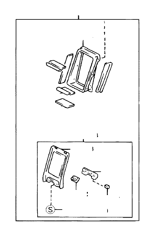 View 7288753010C0 STOPPER,  REAR SEAT CENTER ARMREST DOOR Full-Sized Product Image