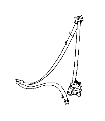 View 732200E010A0 Seat Belt Lap and Shoulder Belt (Left, Front) Full-Sized Product Image